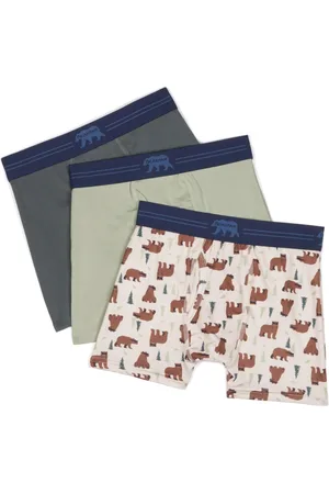 Bearpaw Toddler Boys 3-Pack Microfiber Boxer Briefs - Bear, green, forest