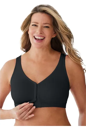COMFORT CHOICE Plus Size Front Hook Wireless Breathe Bra