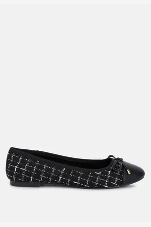London Rag Junpey Plaid Tweed Ballet Flats