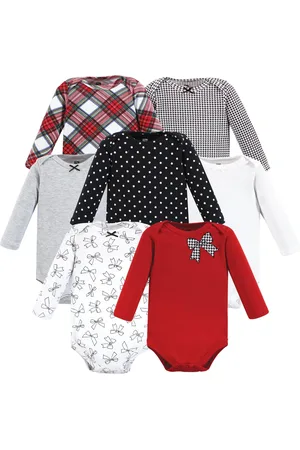 Hudson Baby Girls Hudson Cotton Long-Sleeve Bodysuits