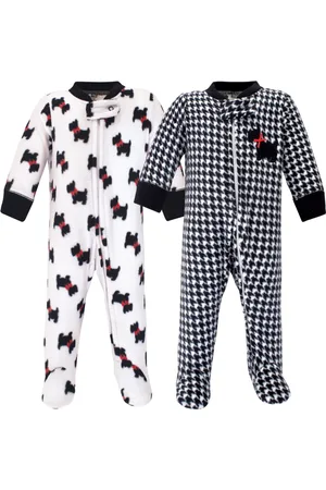 Hudson Baby Girls Hudson Fleece Zipper Sleep and Play 2pk