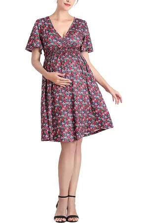 Kimi & Kai Maternity Evin V-Neck Nursing Dress