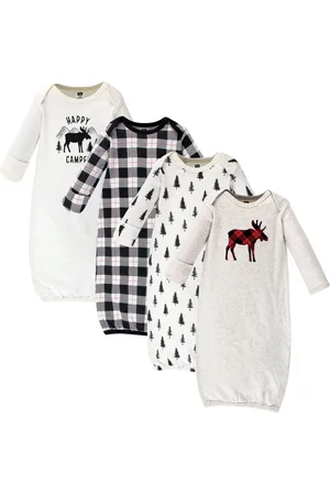 Hudson Baby Boys Hudson Cotton Gowns, Moose, Preemie/Newborn