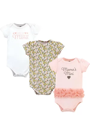 Hudson Baby Girls Hudson Cotton Bodysuits, , 6-9 Months