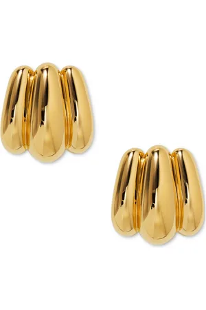 AJOA By Nadri 18k -Plated Triple Lobe J-Hoop Earrings