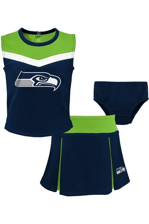 Outerstuff Girls Toddler Seattle Seahawks Spirit Cheer Two-Piece Cheerleader Set with Bloomers