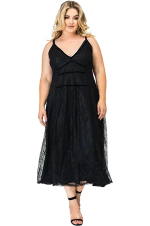 Standards & Practices Plus Size Lace Maxi Slip Dress