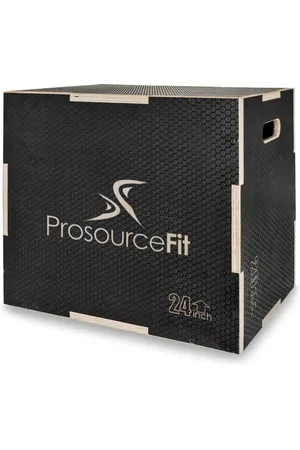 Prosourcefit 3-in-1 Wood Power Grip Plyometric Box, 30/20/24