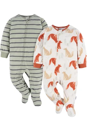 Gerber Baby Boys Footed Blanket Sleepers, 2-Pack