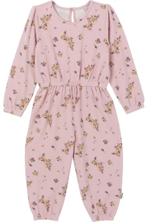 Gerber Baby Girls Soft Hacci Long Sleeve Floral Jumpsuit