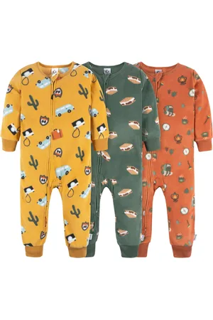 Gerber Baby Boys Baby Footless Fleece Pajamas, 3-Pack