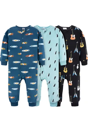 Gerber Baby Boys Baby Footless Fleece Pajamas, 3-Pack