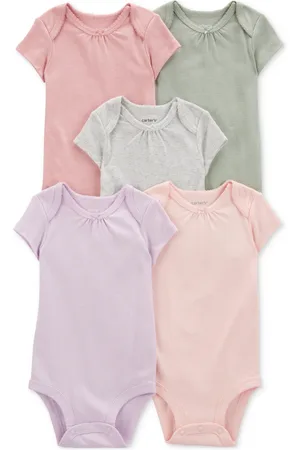 Carters Baby Boys and Baby Girls 5-Pc. Short Sleeve Bodysuits Set