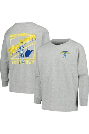 Image One Big Boys and Girls West Virginia Mountaineers Retro Script Long Sleeve T-Shirt