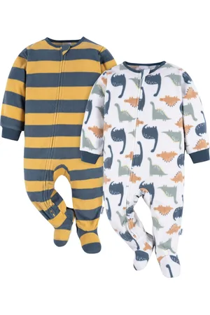 Gerber Baby Boys Footed Blanket Sleepers, 2-Pack