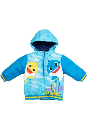 PINKFONG Toddler Boys Baby Shark Daddy Shark Zip Up Winter Coat Puffer Jacket