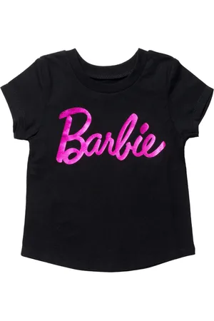 Barbie Girls Logo Pullover T-Shirt - Black / pink