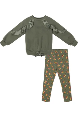 Blueberi Boulevard Baby Girls Long sleeve top and Leggings Set