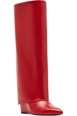 Madden Girl Evander Fold-Over Cuffed Knee High Wedge Dress Boots