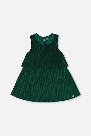 Deux par Deux Big Girls Sleeveless Dress With Eyelet Collar