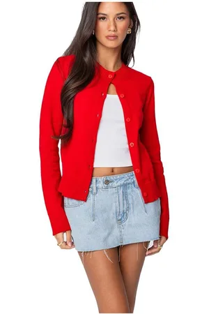 Edikted Womens Hollie Button Up Cardigan