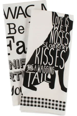 Design Imports Asst Dog Prints Dishtowel Set of 2