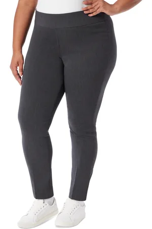 Gloria Vanderbilt Plus Size Solid Pull-On Trousers