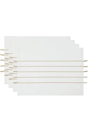 Design Imports Stripe Tassel Placemat Set of 4