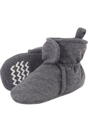 Hudson Baby Boys Hudson Quilted Booties, Black, 12-18 Months