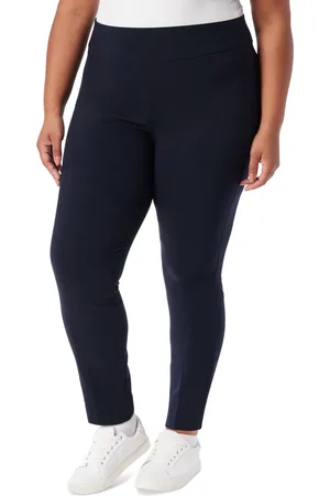 Gloria Vanderbilt Plus Size Solid Pull-On Trousers