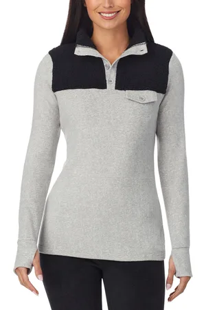 Cuddl Duds Fleecewear Long-Sleeve Collared Top
