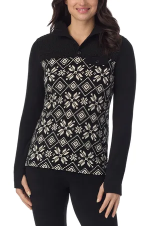 Cuddl Duds Fleecewear Long-Sleeve Collared Top