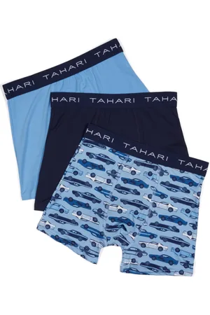 ELIE TAHARI Toddler Boys 3-Pack Printed and Solid Boxer Briefs with Logo Waistband