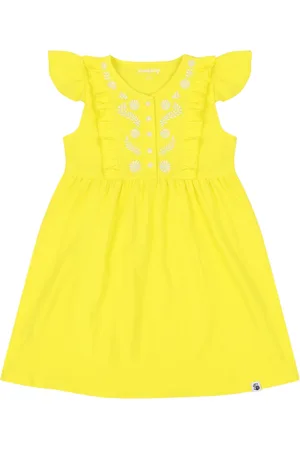 Mixed Up Girls Embroidered Short Flutter Sleeve Cozy Dress