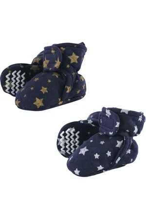 Hudson Baby Boys Hudson Quilted Booties, Black, 12-18 Months