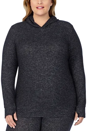 Cuddl Duds Plus Size SoftKnit Long-Sleeve Tunic Hoodie