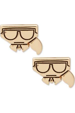 Karl Lagerfeld Tone Karl Kocktail Stud Earrings