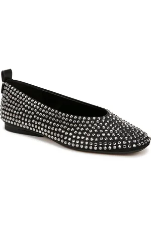 Naturalizer Carla-Sparkle Ballet Flats - Black Satin/Stones