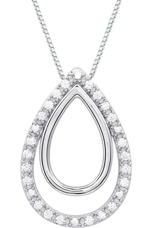 Marsala Diamond Teardrop Halo 18" Pendant Necklace (1/4 ct. t.w.) in