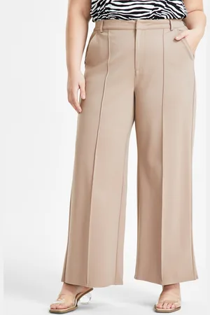 Bar Iii Trendy Plus Size High-Rise Wide-Leg Ponte-Knit Pants, Created for Macy