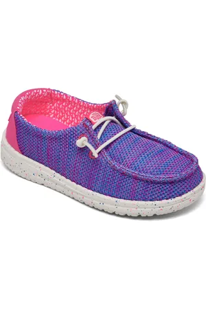 Hey dude Toddler Girls Wendy Stretch Mesh Casual Moccasin Sneakers from Finish Line - Purple/Pink