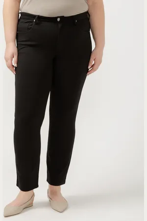 JAG Plus Size Cassie Mid Rise Slim Straight Leg Ponte Pants