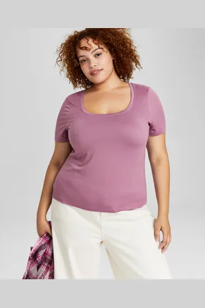 And Now This Trendy Plus Size Scoop-Neck Jersey Top, Created for Macy