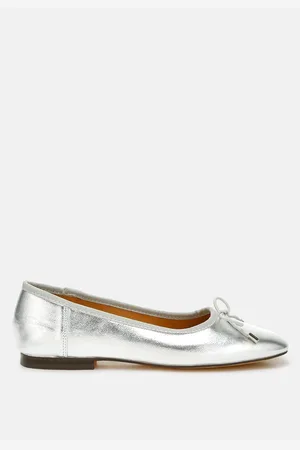 RAG & CO Primrose Metallic Pleather Bow Ballerinas