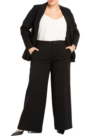 Eloquii Plus Size The Ultimate Stretch Wide Leg Pant