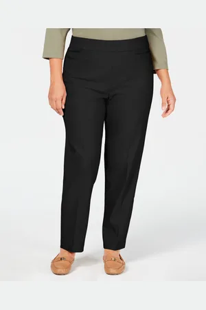 Alfred Dunner Plus Size Classic Allure Tummy Control Pull-On Average Length Pants
