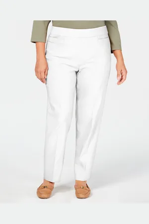 Alfred Dunner Plus Size Classic Allure Tummy Control Pull-On Average Length Pants