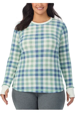 Cuddl Duds Plus Size Long-Sleeve Crewneck Thermal Top
