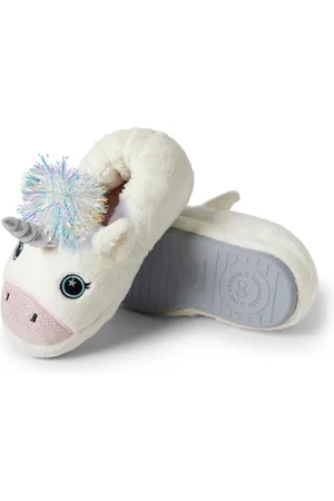 Dearfoams Girls Emery Critter Closed Back Animal Slipper