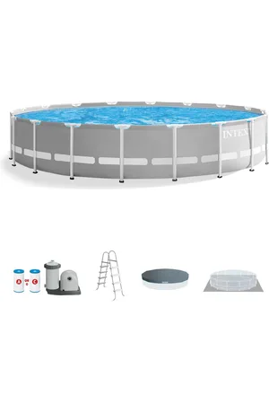 Intex 20ft x 52in Prism Frame Above Ground Swimming Pool Set with Filter Pump